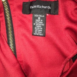 Black & Red dress with long zipper back.